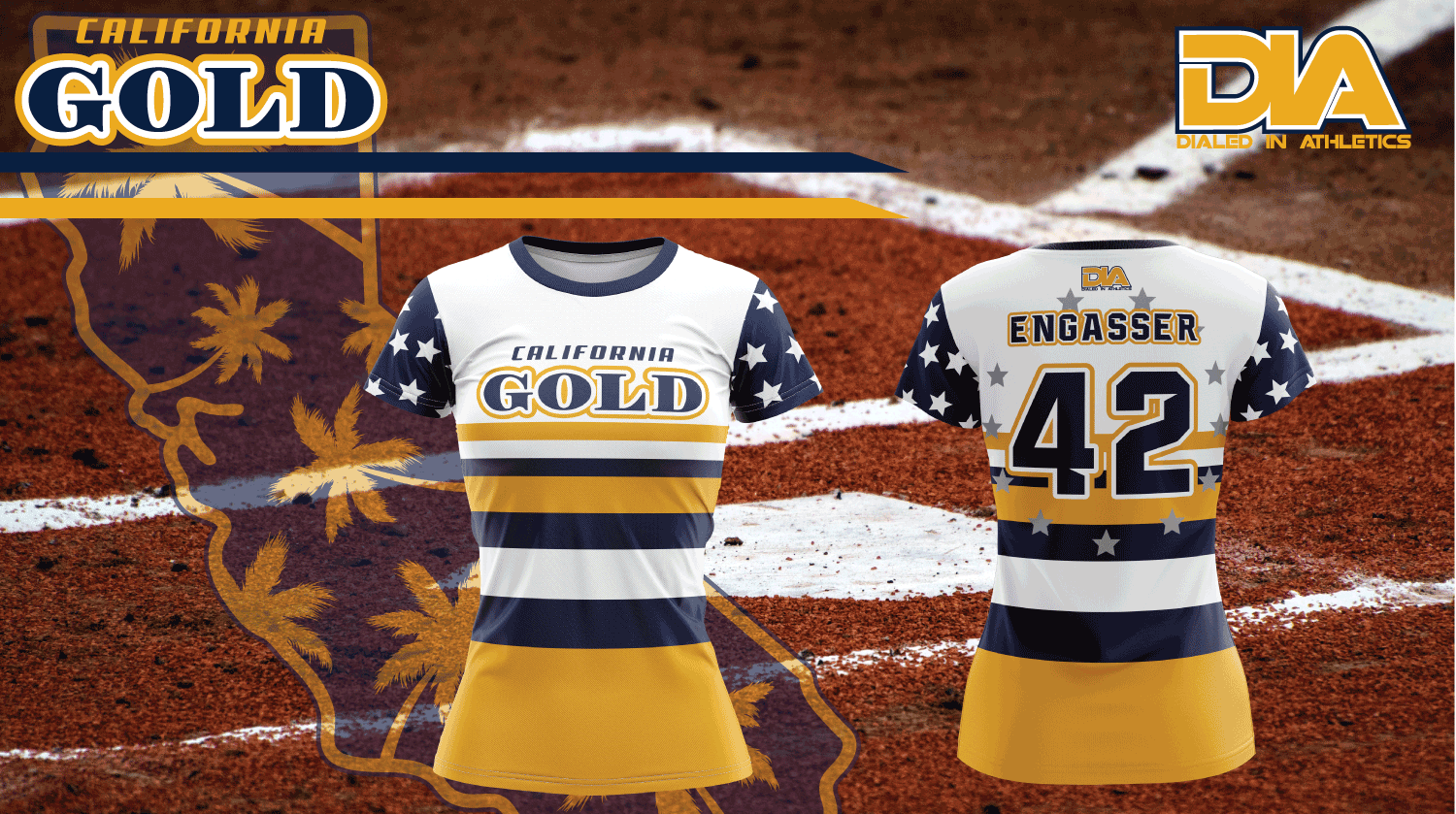California Gold Baseline Pullover Jerseys 