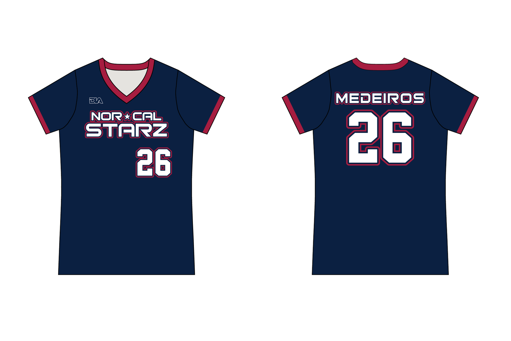 Nor Cal Starz Baseline Pullover Dri-fit Tee 