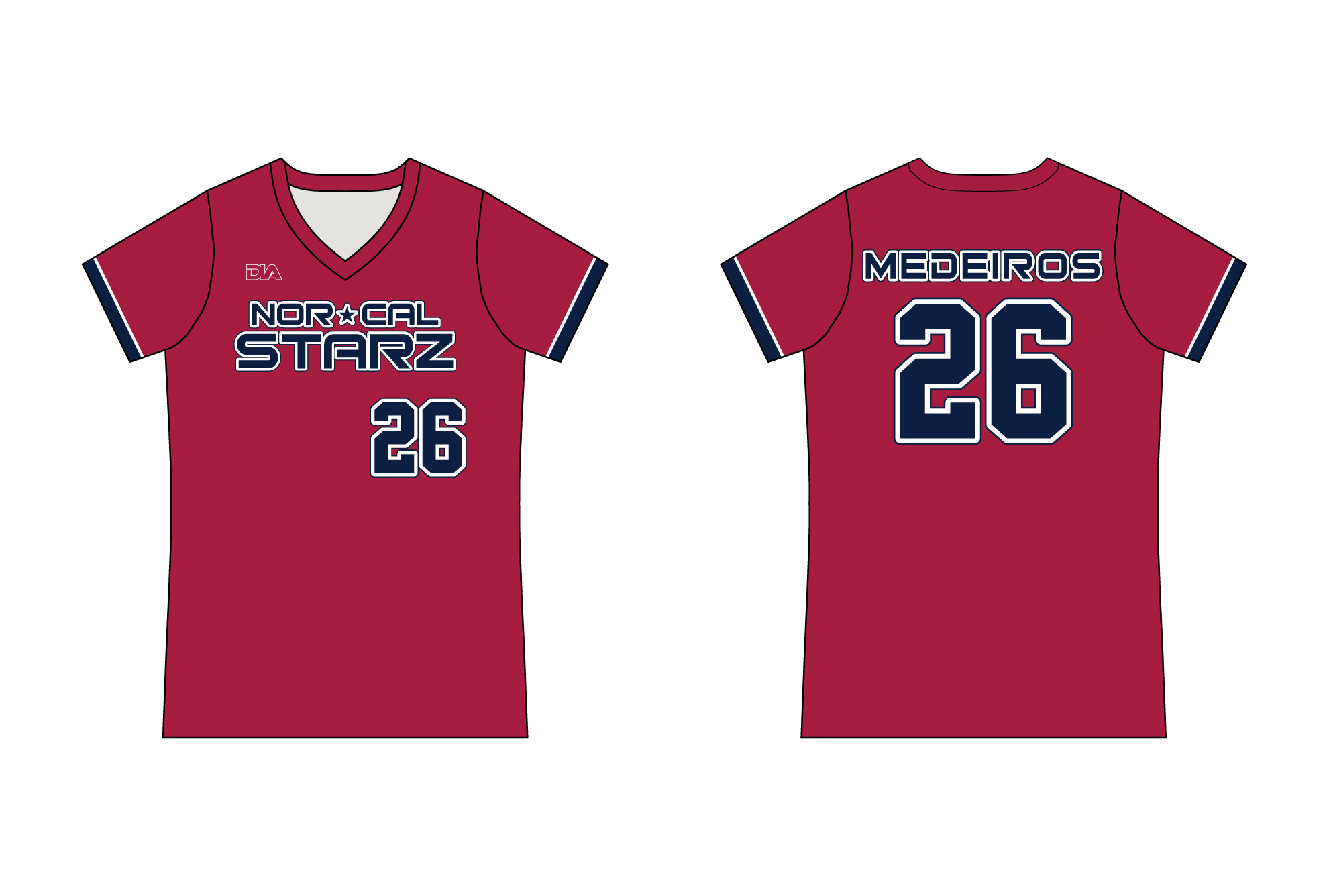 Nor Cal Starz Baseline Pullover Dri-fit Tee 