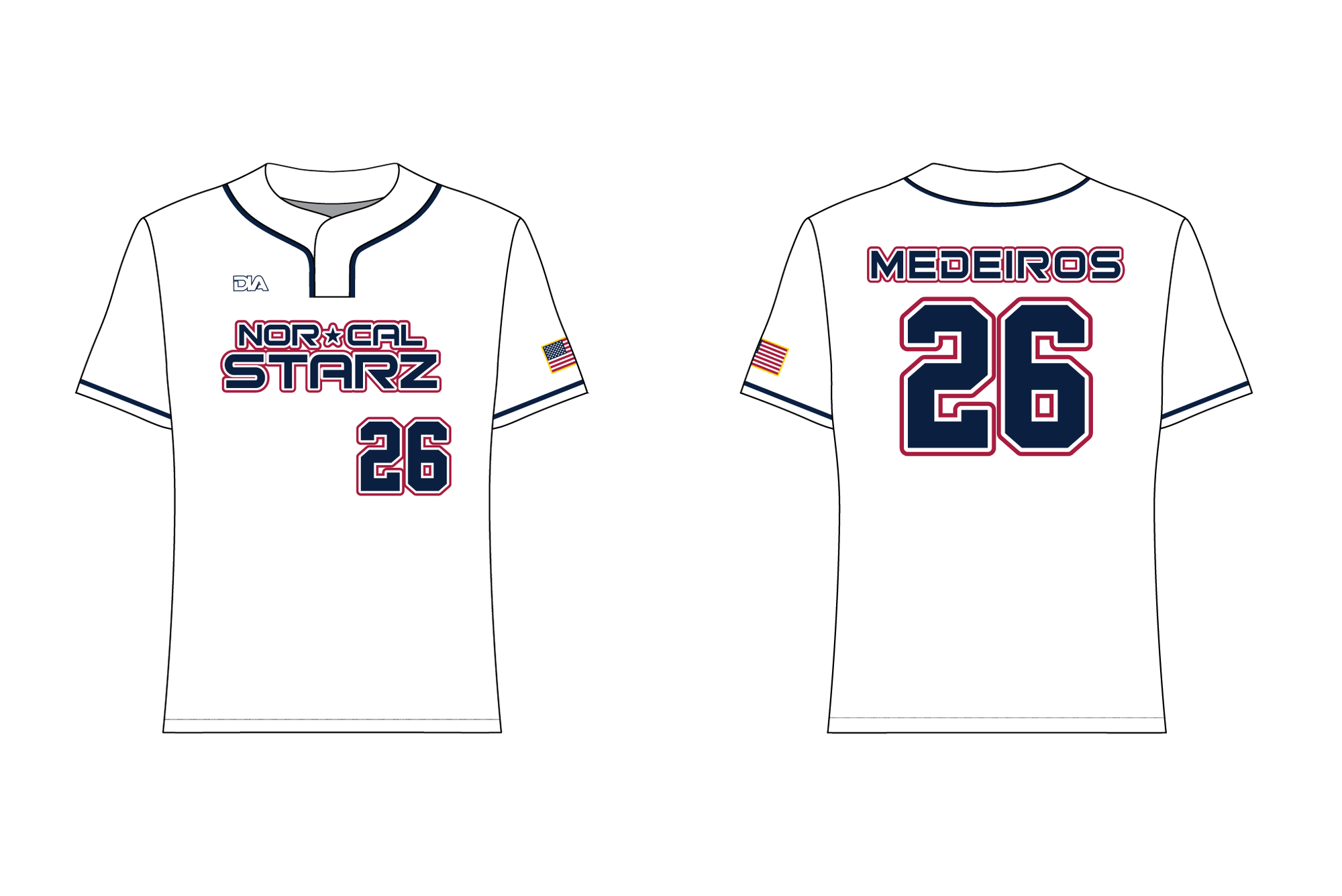 Nor Cal Starz Stealth 2-Button Jersey 