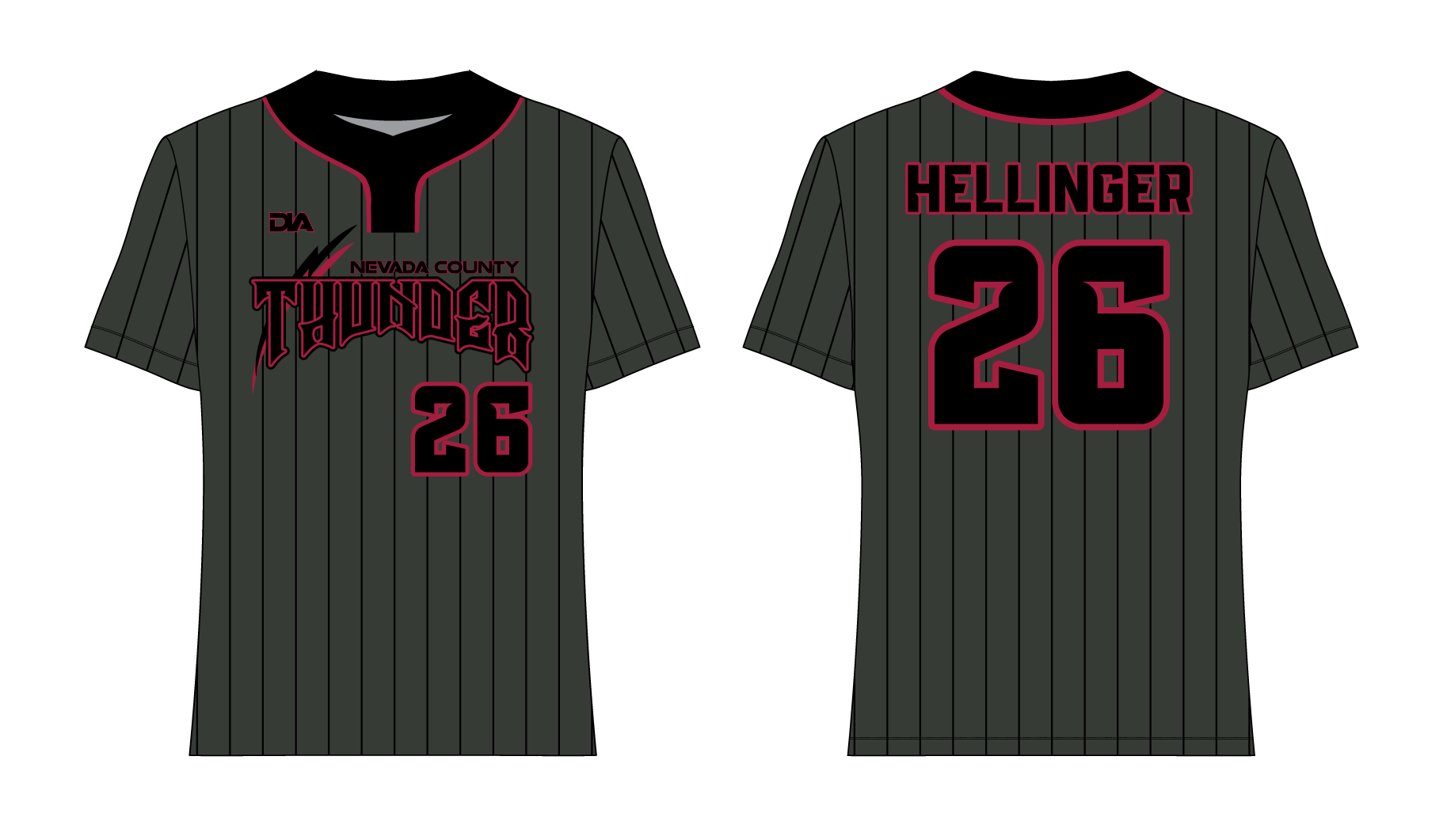 NC Thunder Stealth 2-Button Jersey 