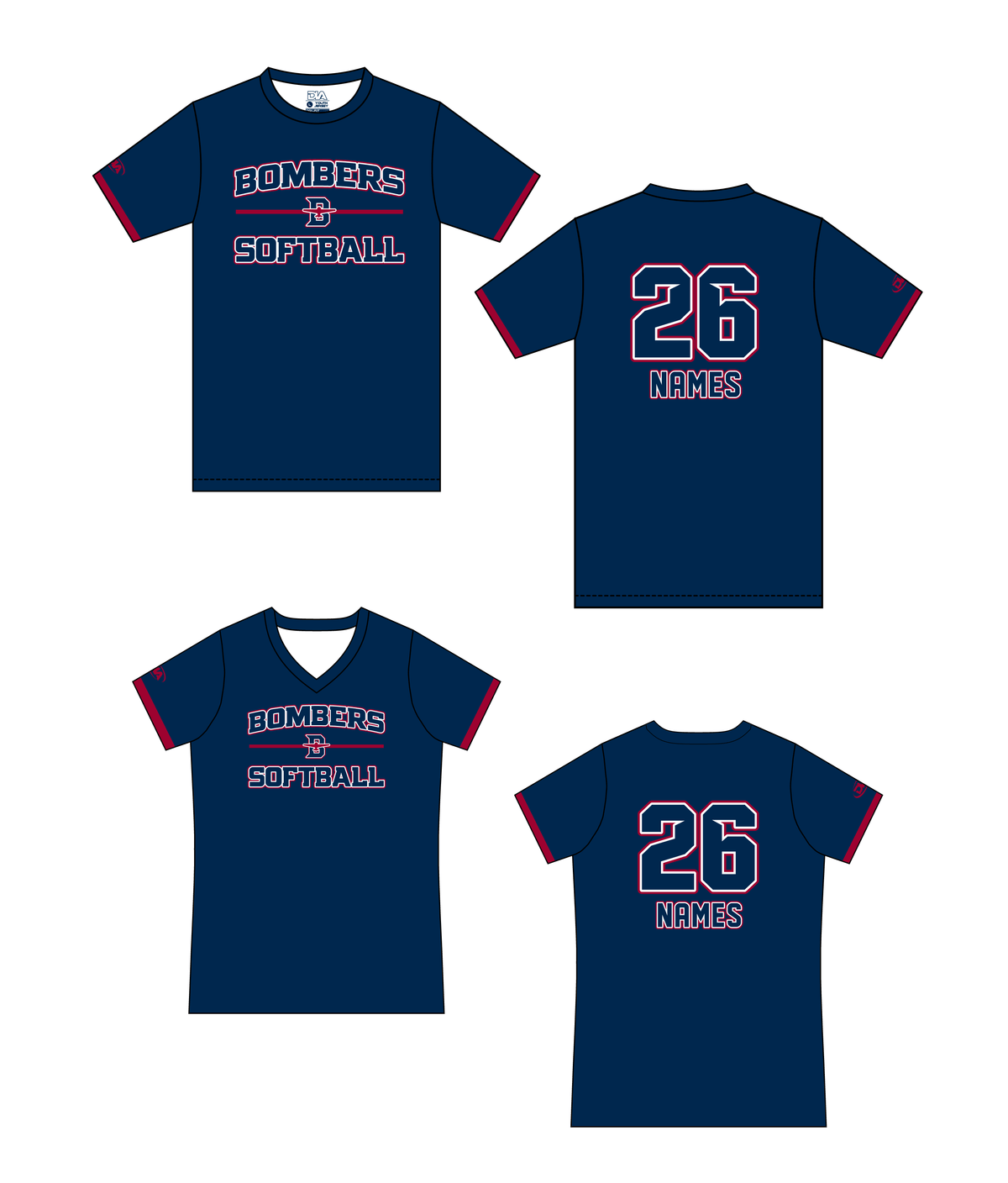 Bidwell Bombers Baseline Dri-fit Tee 