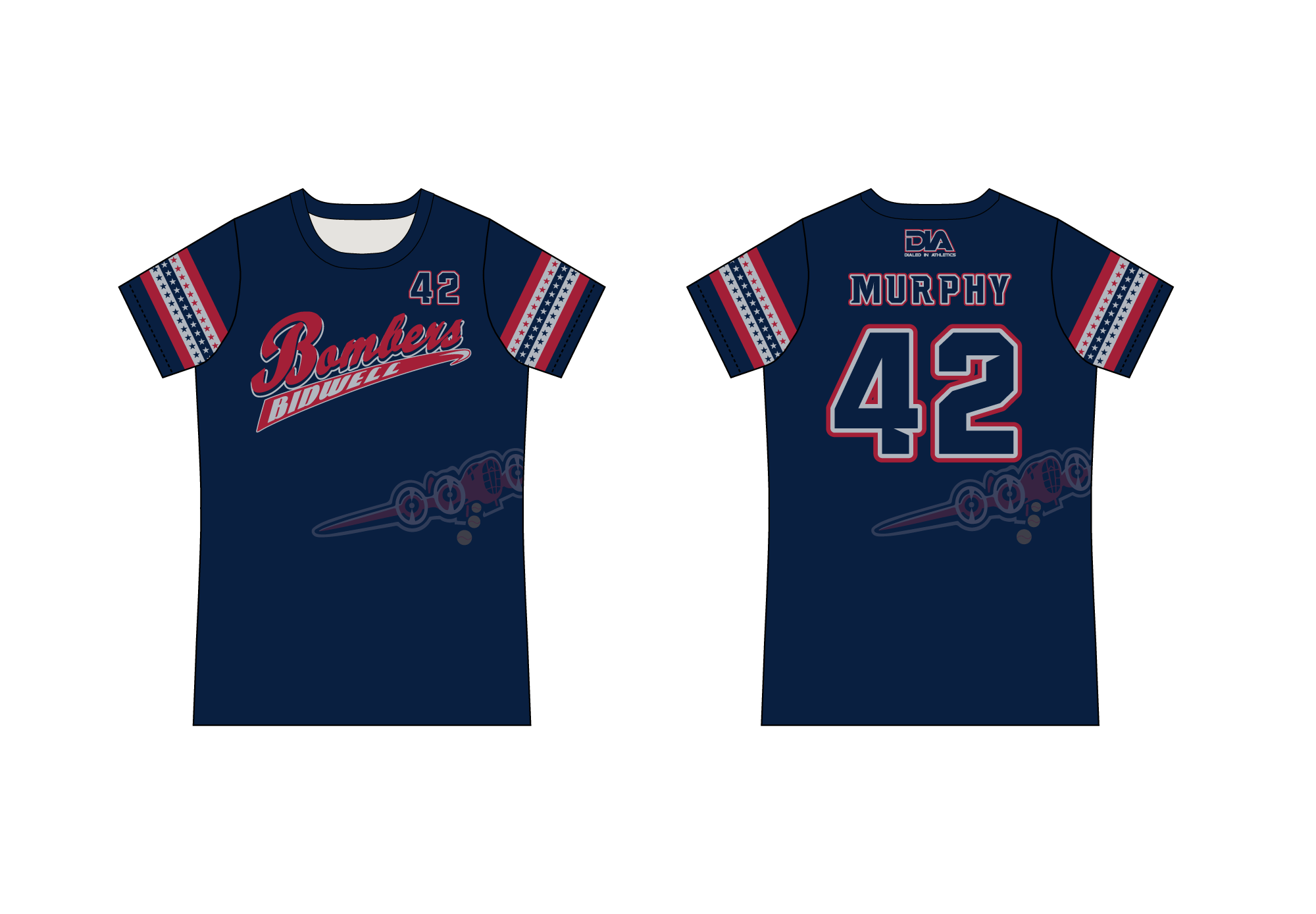 Bidwell Bombers Baseline Pullover Jerseys 