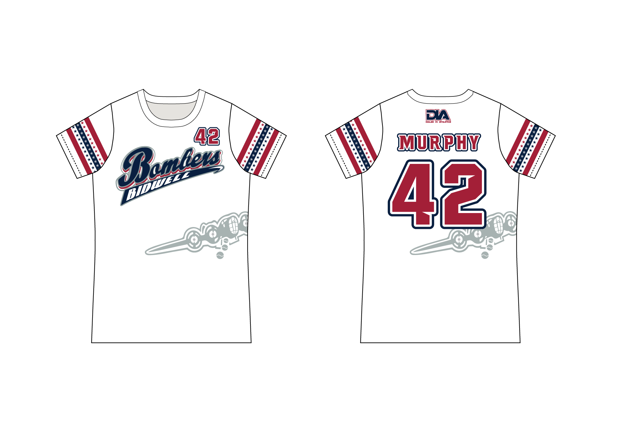 Bidwell Bombers Baseline Pullover Jerseys 