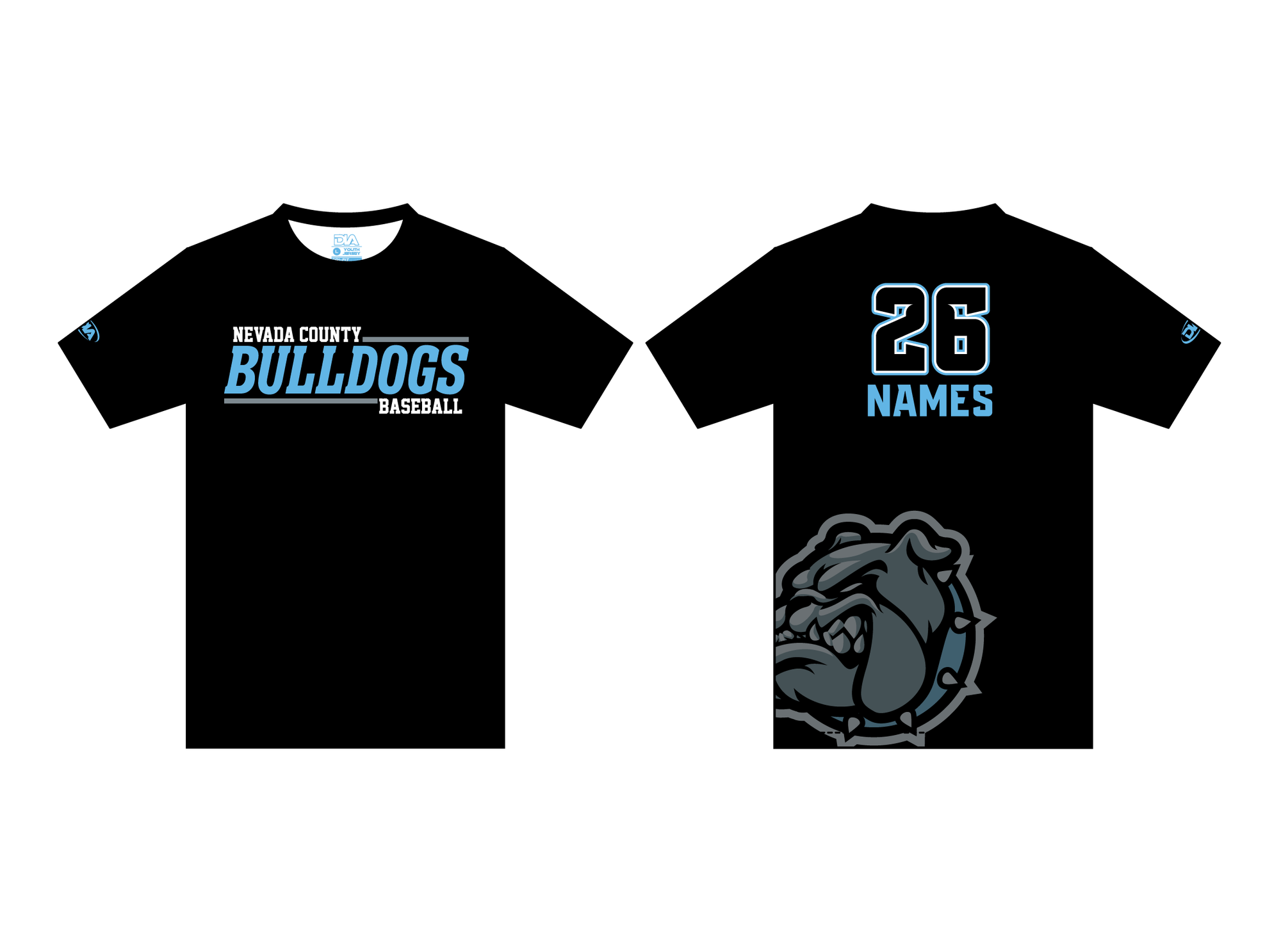 Nevada County Bulldogs Baseline Dri-Fit Tee 