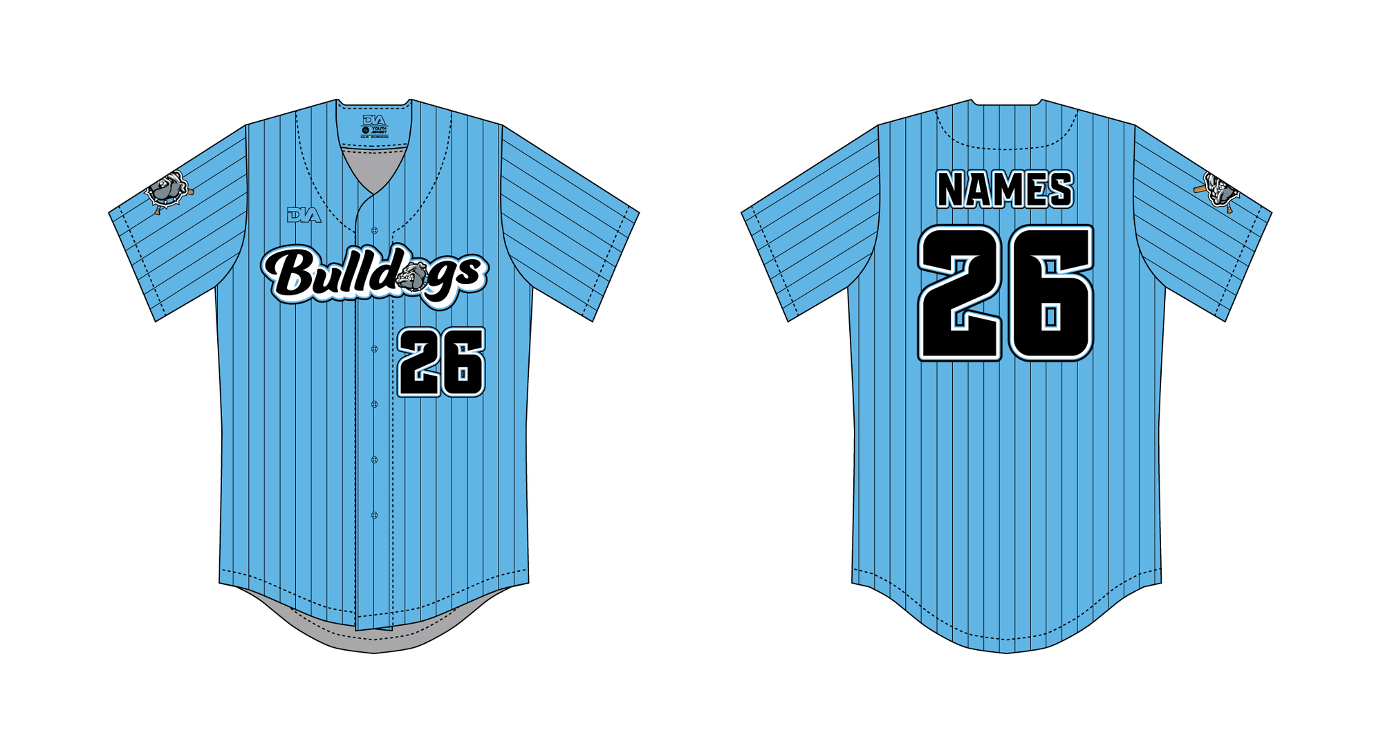 Nevada County Bulldogs Classic Button-Up Jersey 