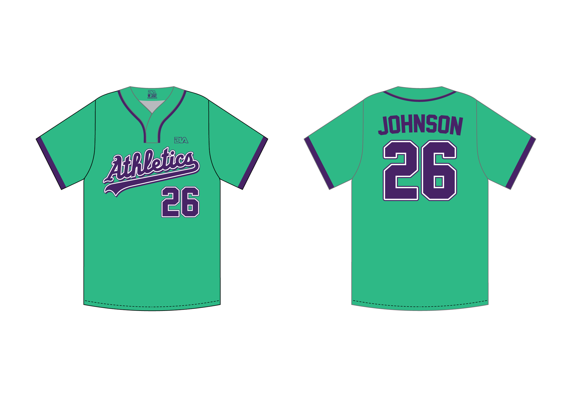 Athletics Baseball Stealth 2-Button Jersey 