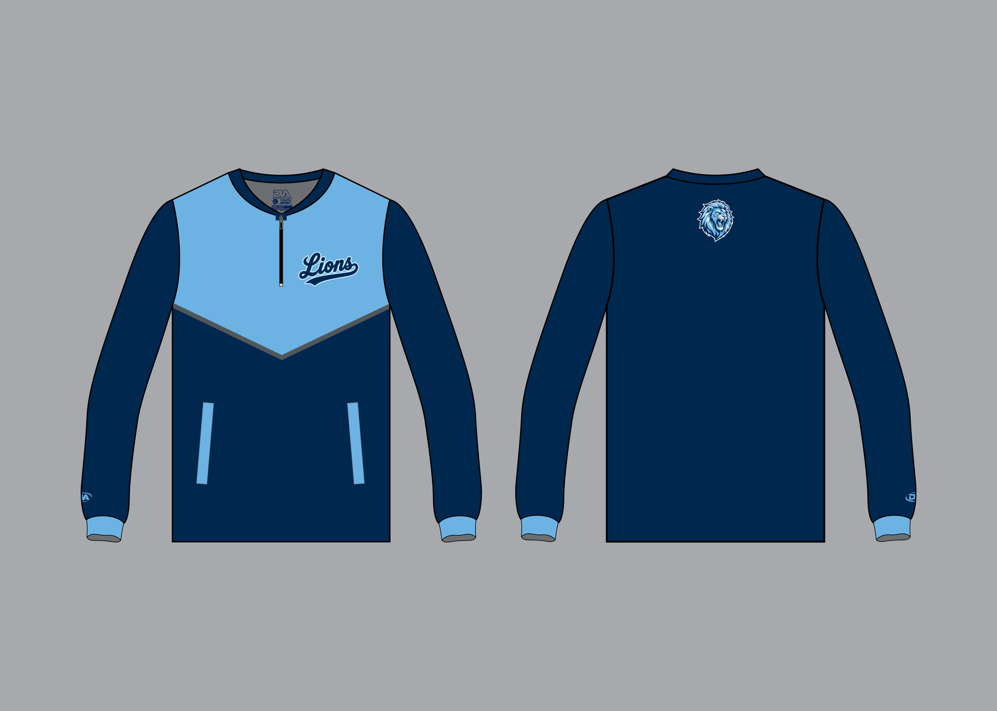 FEBA Lions Long Sleeve Pro-Form Quarter Zip 