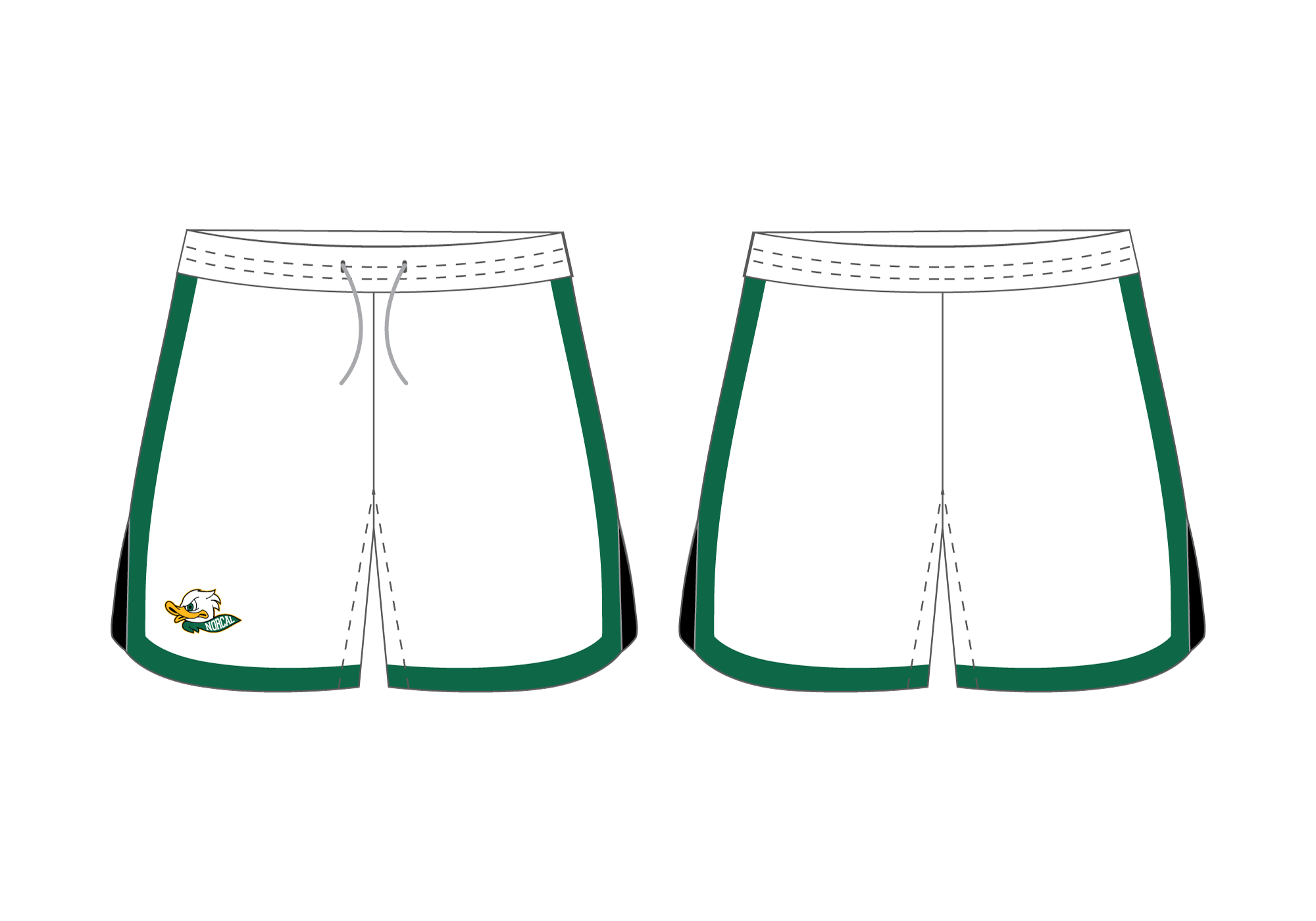 Nor Cal Ducks Jersey Bottom White 