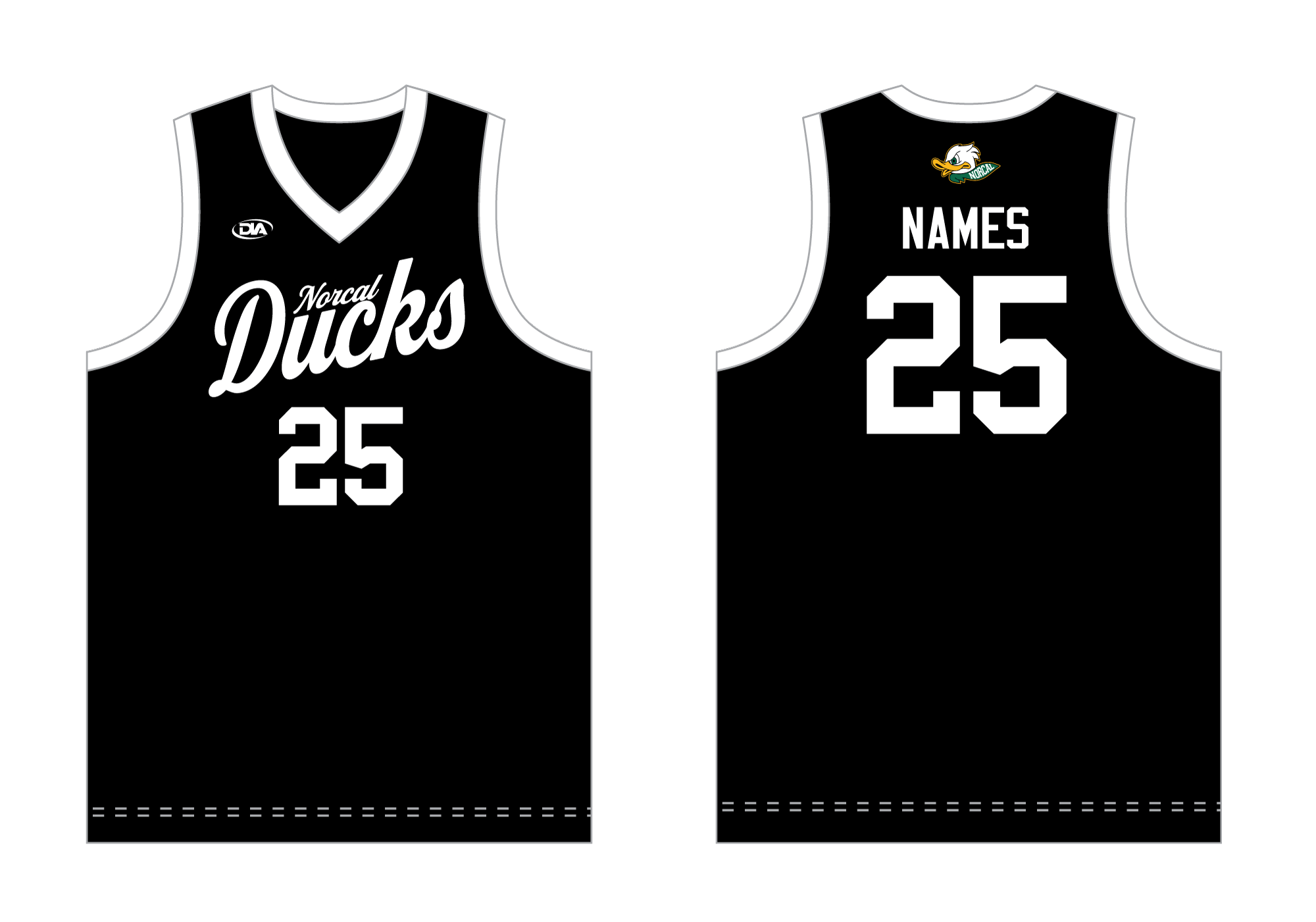 Nor Cal Ducks National Team Jersey Top Black 