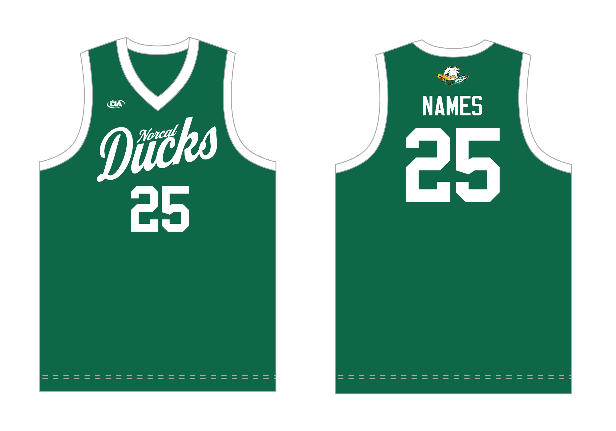 Nor Cal Ducks National Team Jersey Top Green 