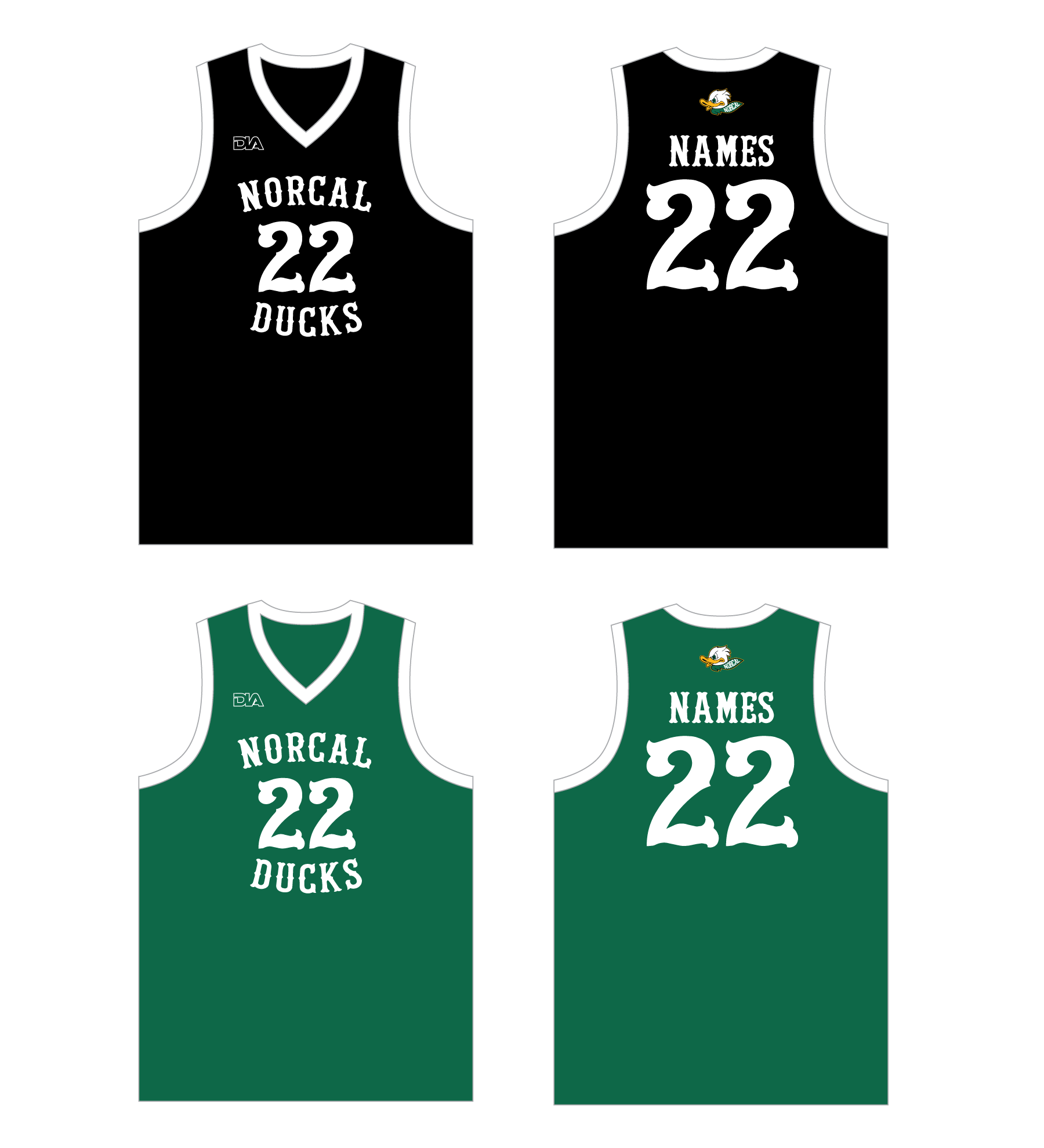 Little Ducks Jersey REVERSIBLE Top 