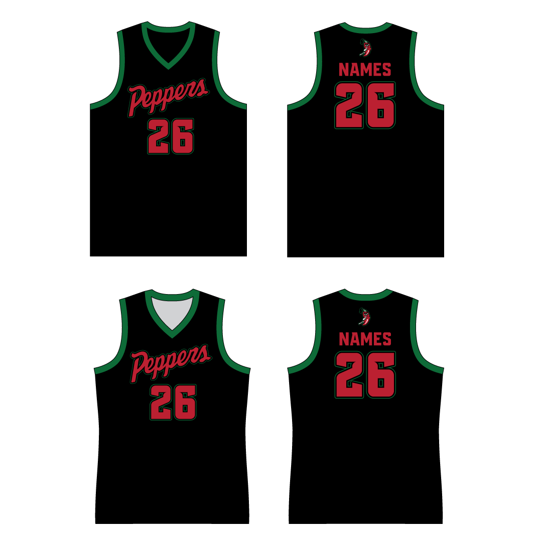 Nor Cal Peppers Basketball Jersey Fanwear 