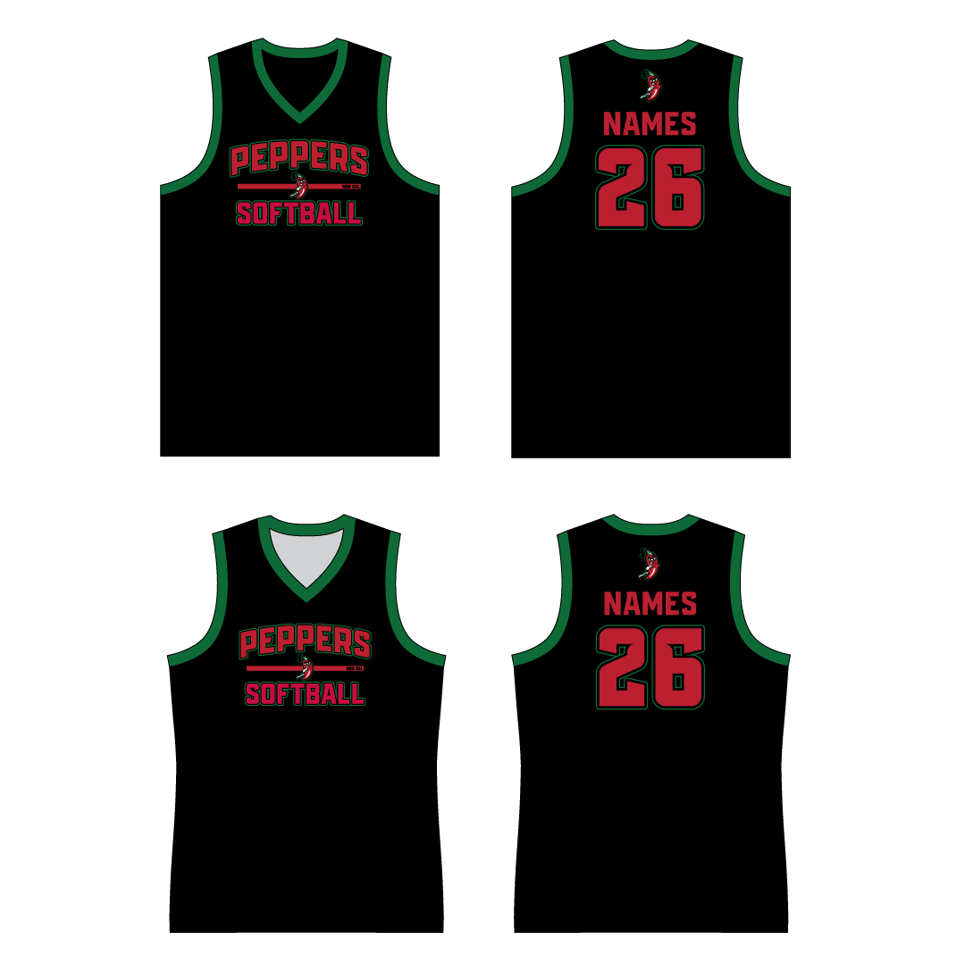 Nor Cal Peppers Basketball Jersey Fanwear 