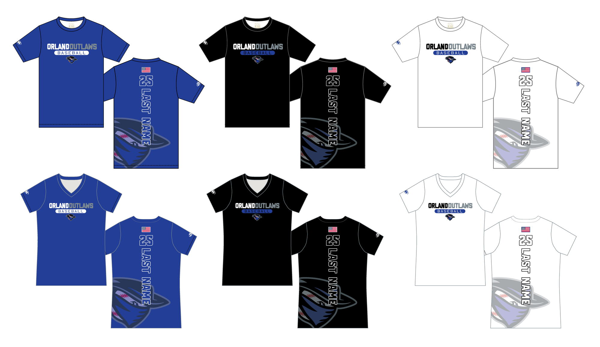 Orland Outlaws Baseline Dri-Fit Tee 