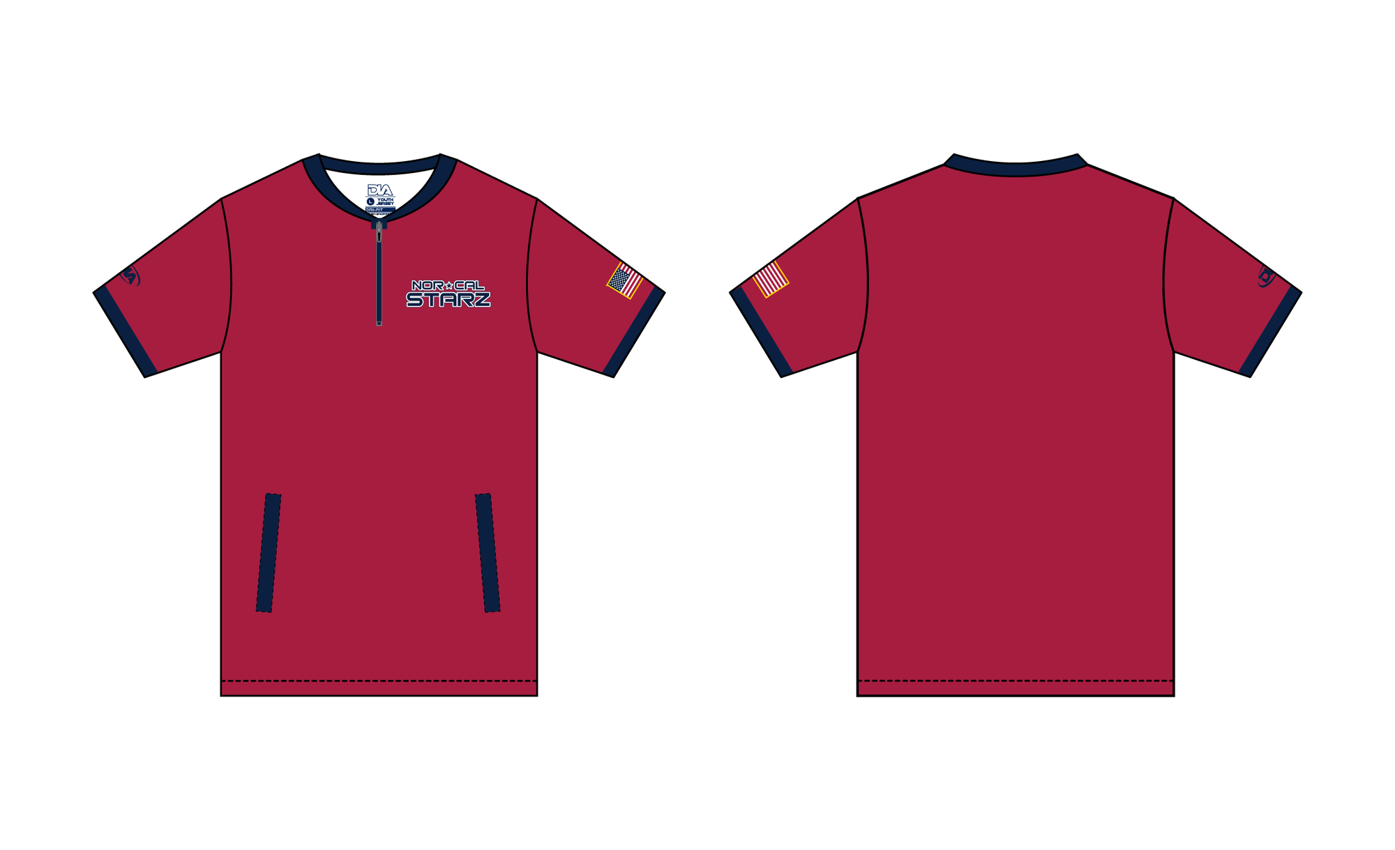 Nor Cal Starz Pro-Form Quarter Zip 