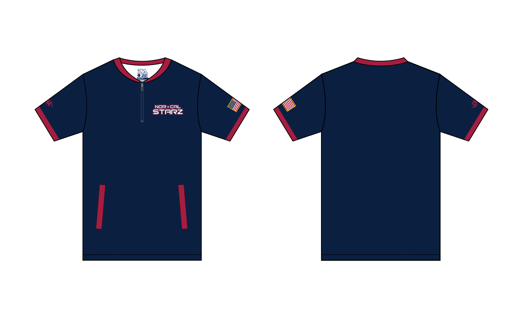 Nor Cal Starz Pro-Form Quarter Zip 