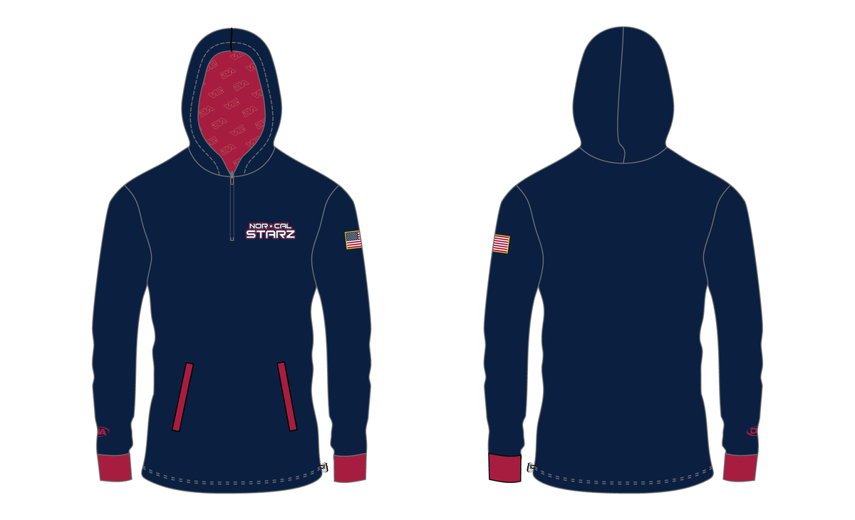 Nor Cal Starz Long Sleeve w/ Hood Pro-Form Quarter Zip 